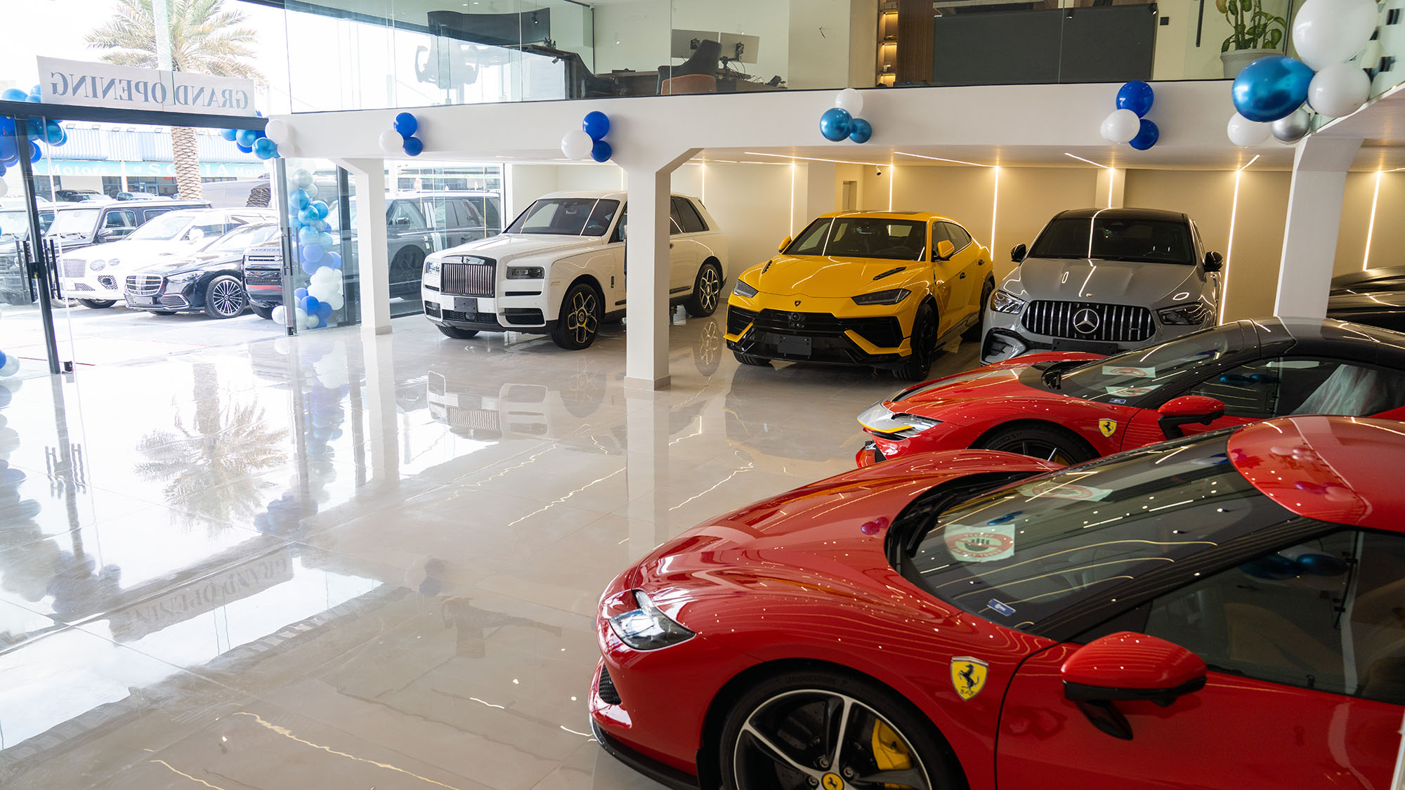 Vehicles prepared for international export from Dubai