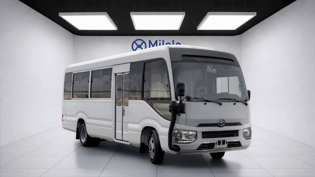 (LHD) TOYOTA COASTER REAR ENTERTAINMENT 4.2D MT RWD 30 SEATER – WHITE
