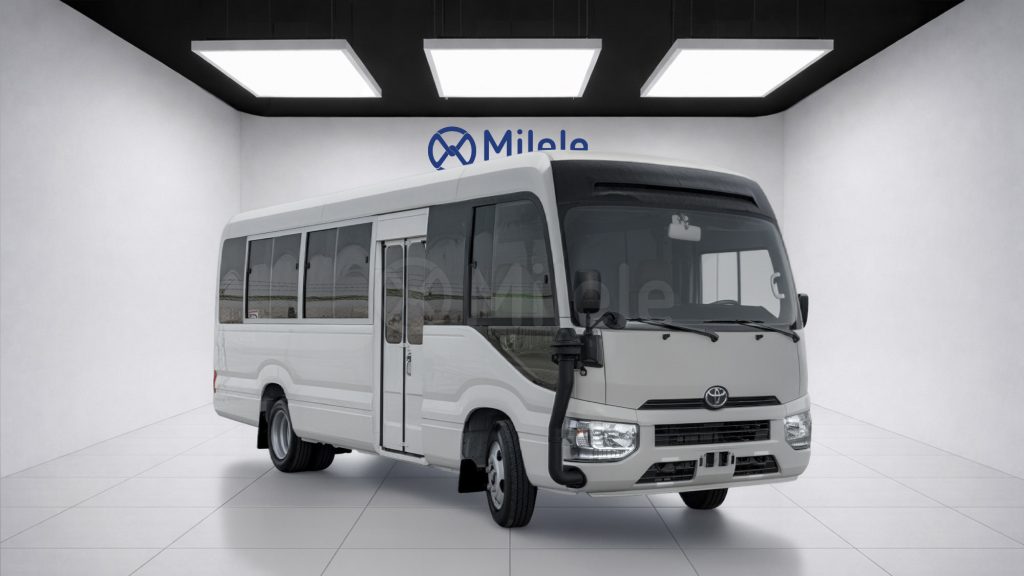 (LHD) TOYOTA COASTER REAR ENTERTAINMENT 4.2D MT RWD 30 SEATER – WHITE